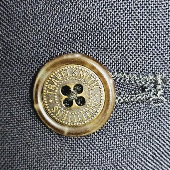 TravelSmith Men's Navy Blue Wool Blend Blazer Size 42L - Picture 3 of 16